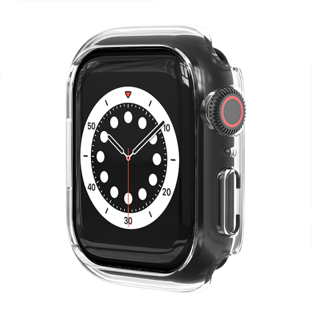 For Apple Watch Case 6 se 5 4 3 44mm 40mm 42mm 38mm Accessories PC Screen Protector bumper iWatch series 7 41mm 45mm Case