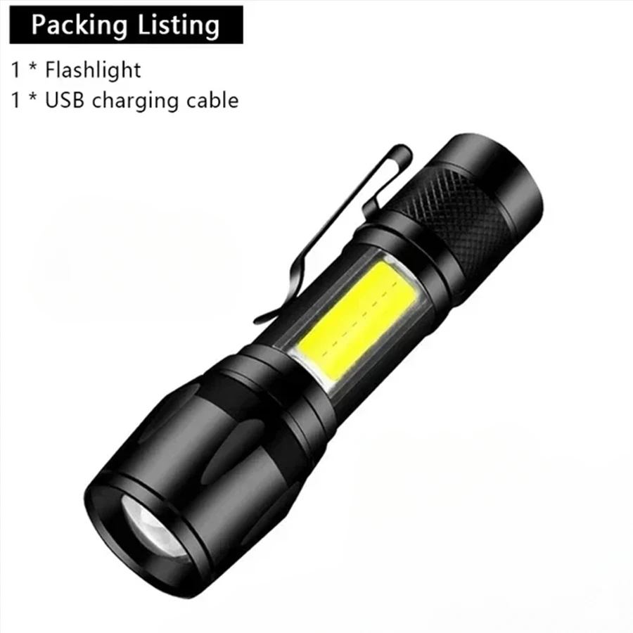 ตัวเลือกสินค้า ไฟฉาย Super Bright USB ชาร์จได้ ทนทานกลางแจ้ง