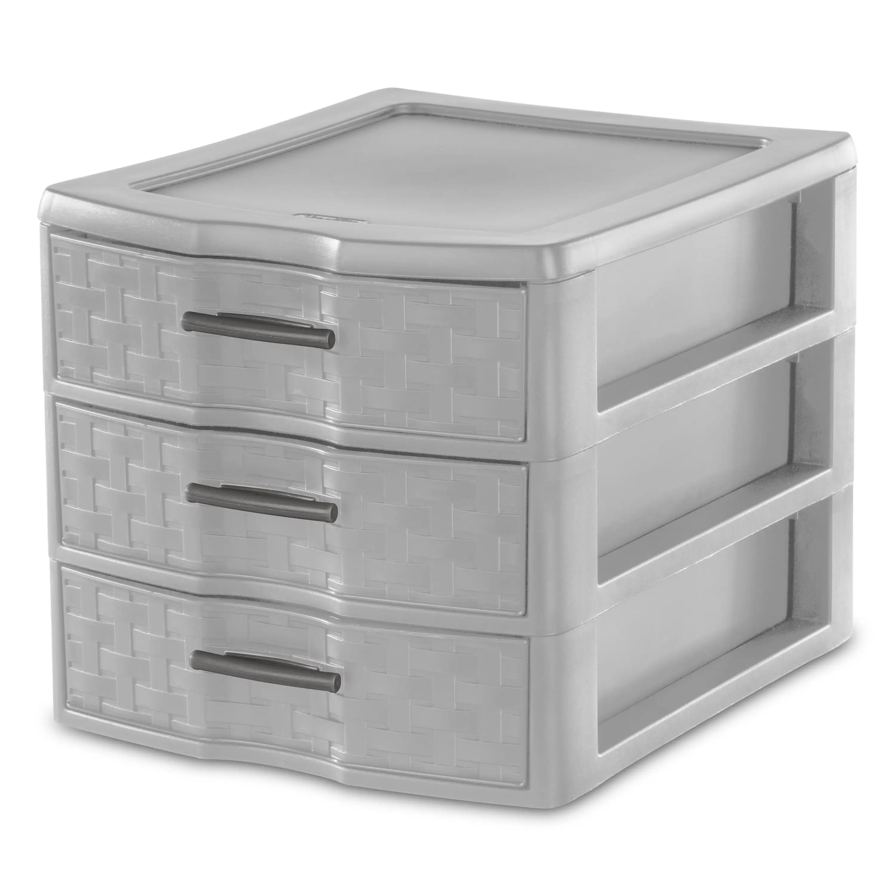 

Sterilite Medium Weave 3 Drawer Unit Plastic, Cement