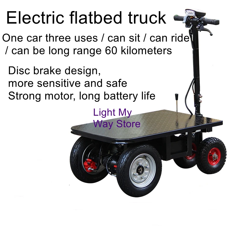 Electric tricycle cement porters pulling cart cart climbing reverse donkey pulling sand flatbed trucks