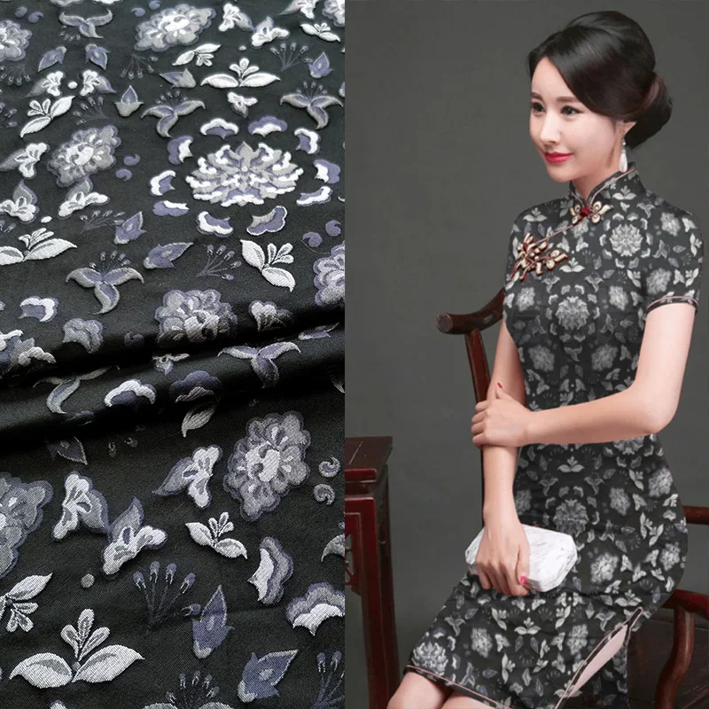 

Yarn-dyed Jacquard Brocade Fabric Chinese Brand Fashion Design Autumn Winter for Dress Cloth Diy Sewing by the Meter Material