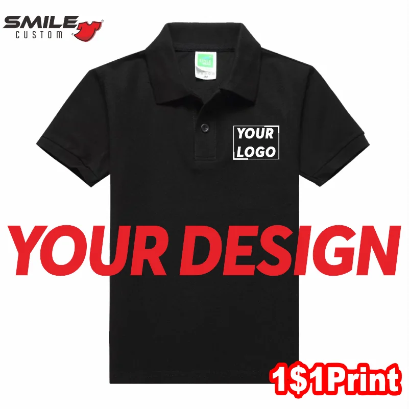 

Summer Children's Short Sleeve Polo Embroidery Custom Logo Casual Kids T-Shirt Design Printinng Pattern Fashion Solid Color Top