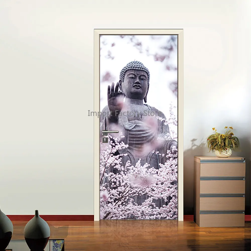 

2PCS Creative Wooden Door Decorative Wall Stickers 3D Villa Sea View Door Stickers Bedroom Bathroom Glass Stickers Wholesale