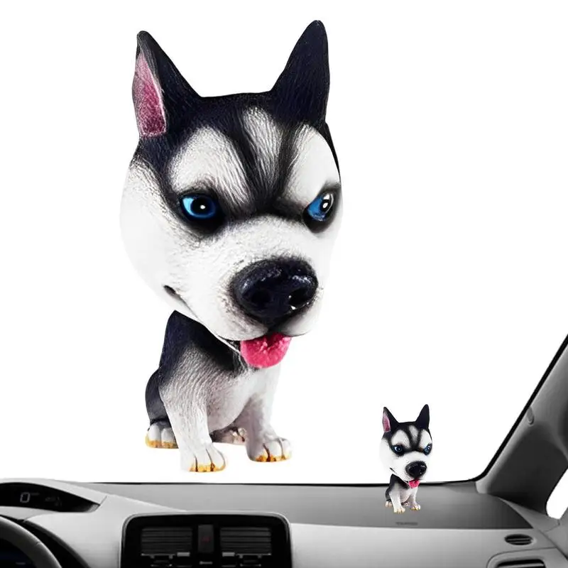 

Dog Bobble Head For Car Shaking Head Doll Dashboard Decorations Cute Creative High Emulation Resin Dog Statue Nodding Dog Decor