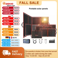 Dokio 18V souple pliable haute efficacité panneau photovoltaique bag voyage  & bateau & camping voiture & power bank Portable 18V 80w 100w 150w 200w 300w monocristallin cellule panneau solaire + 12V USB controller Kit 1