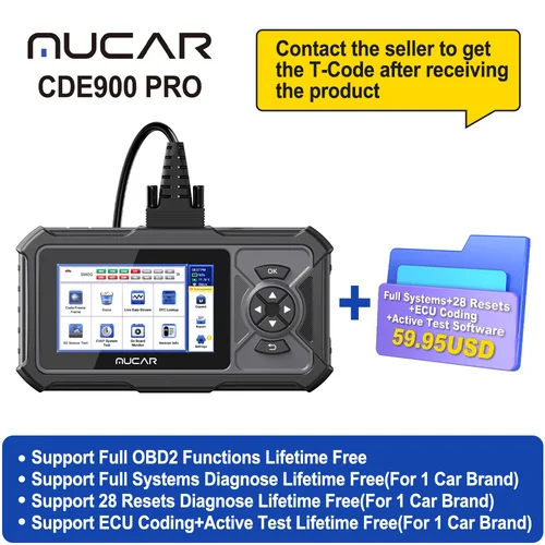 MUCAR CDE900/CDE900 Pro OBD2 스캐너 2+32G 자동 자동차 진단 도구 자동차 OBD 스캐너 도구 코드 리더 5 "터치 스크린 무료 업데이트 13