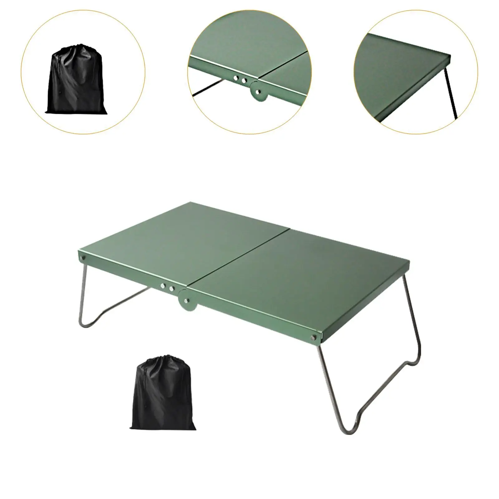 Mini Camping Table Folding Folded Camp Table for Hiking Picnics Barbecue