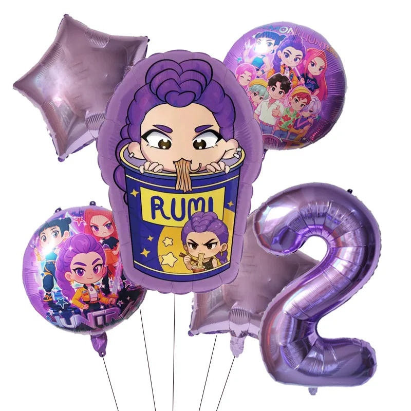 Ballons Anniversaire Demon Hunters 6 Pcs