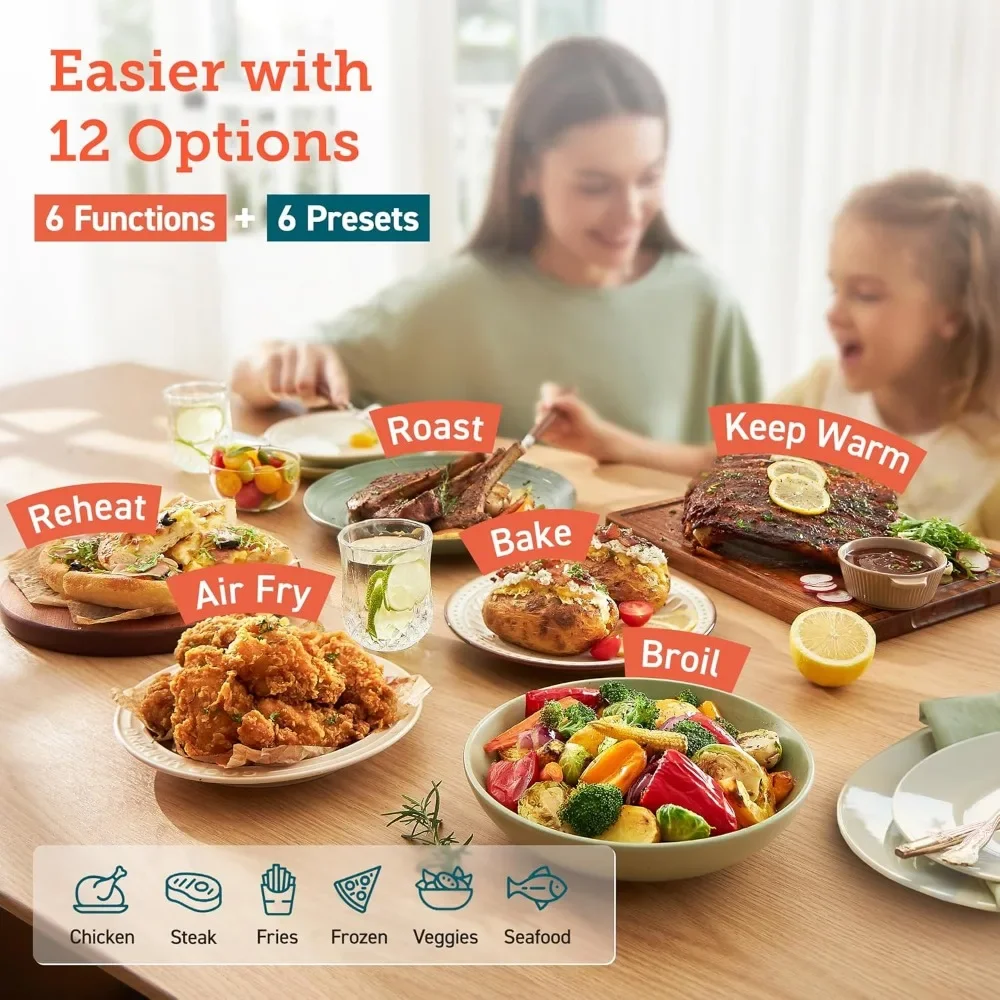 ir Fryer, 12-in-1 Dual Blaze for 360° Crispy Meals, No Shaking & Preheating to Fast Cooking with Bake, Roast, Broi 4