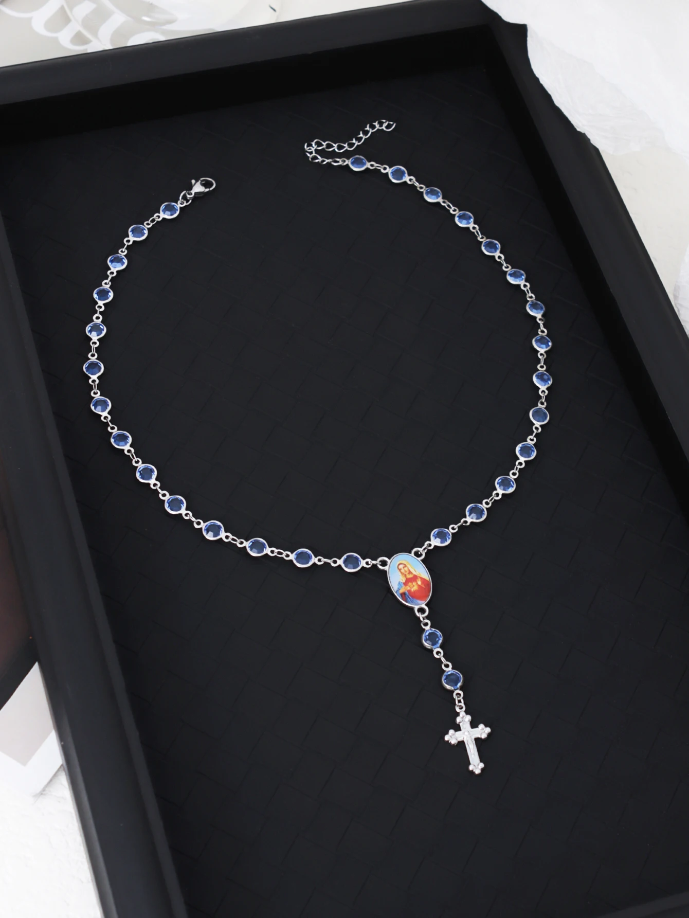 Retro Necklace Women Jewelry Trendy Y-Shaped Choker Cross Pendant