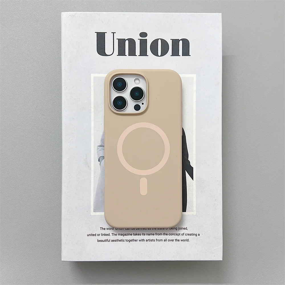 Premium Liquid Silicone Magnetic Phone Case with MagSafe Compatibility