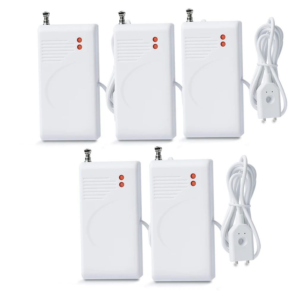 

1/2/3/5pcs 433mhz Water Leak Detector Sensor For Underground Basement Sump Pump Overflow Alarm Hub Required