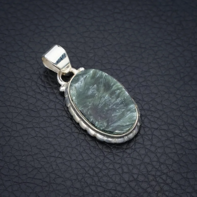 

Серебряная подвеска ручной работы StarGems Seraphinite 1,25 "F4670