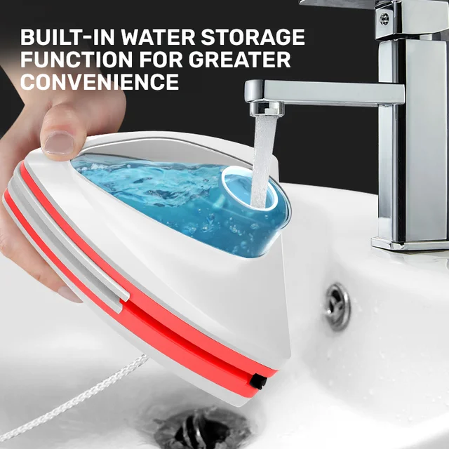 Magnetic Glass Electric Window Cleaner Cleaning Tool Water Discharge Double-layer Wiper for Home Office Special Window Cleaner
