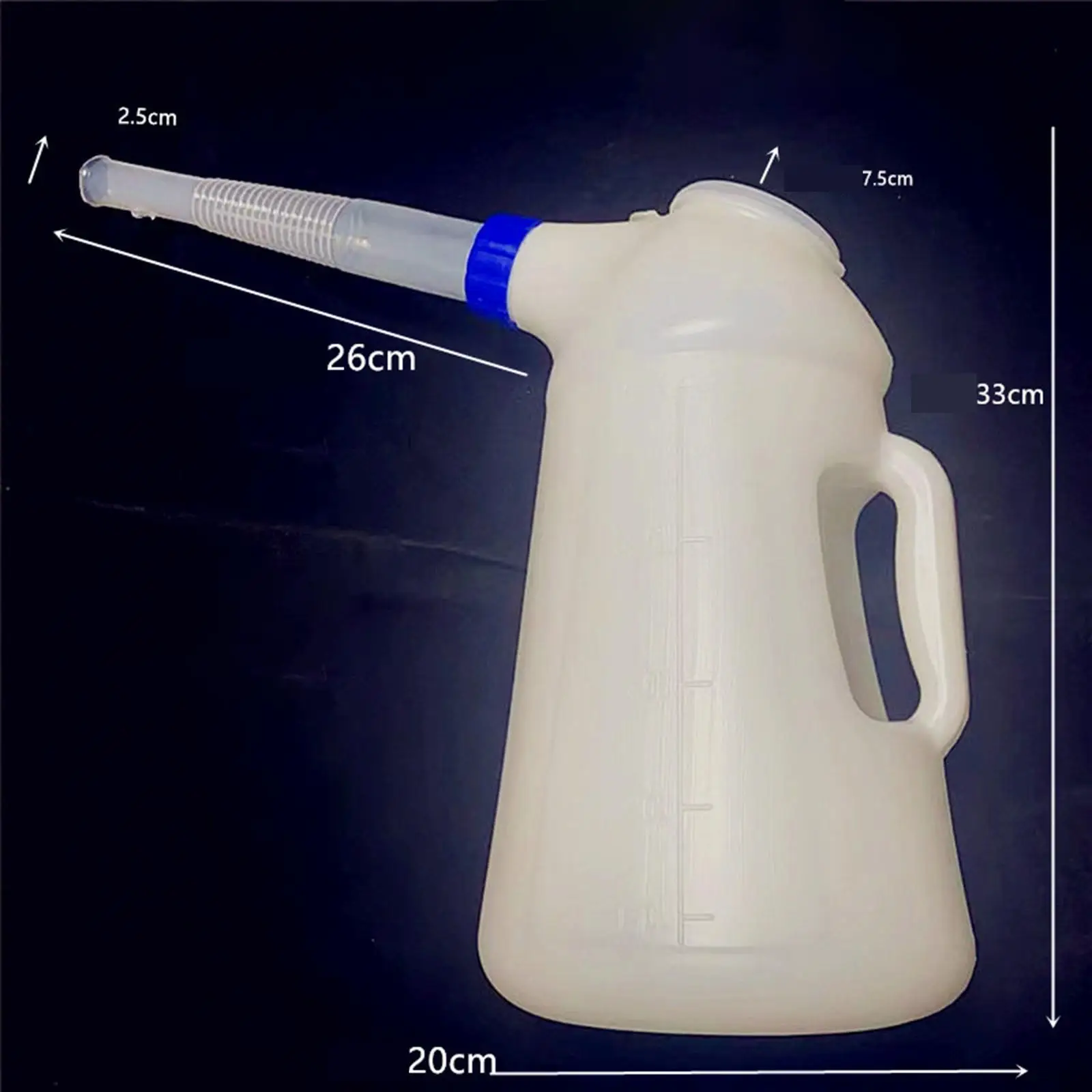 Oil Measuring Jug Oil Pot 5L Container with Scale with Long Spout Leakproof Vehicle Automotive Dispenser Pot Bottle