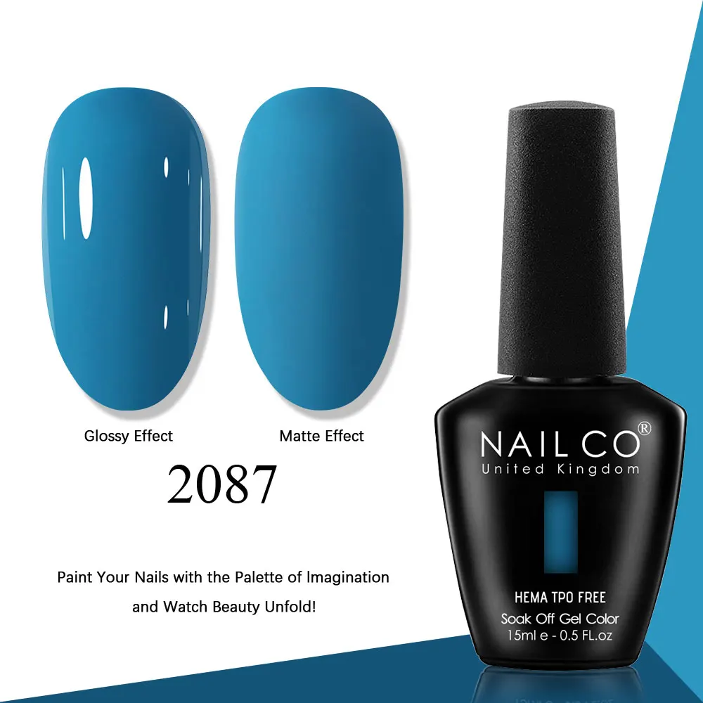 NAILCO Gel Nail Polish Pink Collection - 15ml Glitter & Nude UV LED Gel Varnish Set