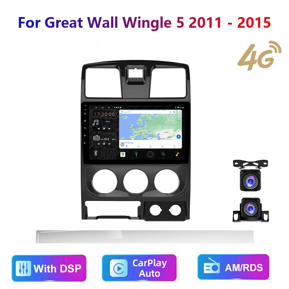 Hd Multimedia Head Unit Per Great Wall Wingle 5 2011-2015 Autoradio Android Video Gps Carplay 4G Am/Rds/Dsp
