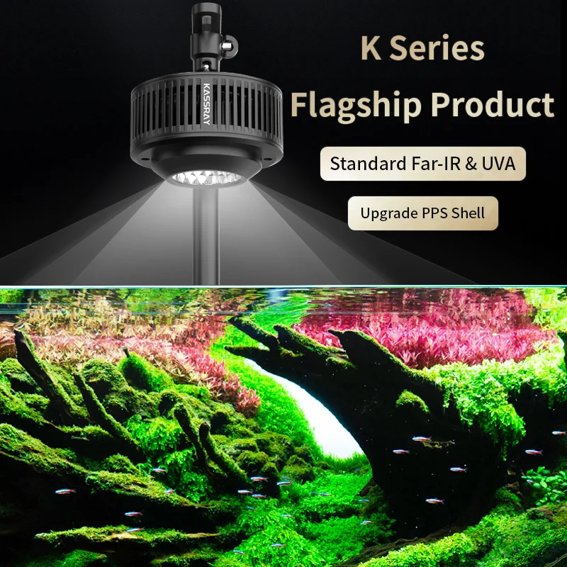 ไฟปลูกพืชน้ำจืด Kassray K5/K9Pro แบบ Full Spectrum ปรับความสว่างได้ ควบคุมผ่าน WIFI สำหรับตู้ปลา 1