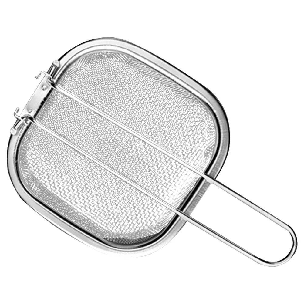 

Oil Residue Net Collapsible Baskets Ladle Foldable Hamper 304 Stainless Steel Kitchen Strainer