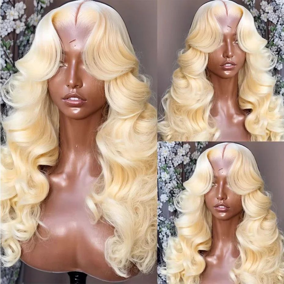 40 42 Inch 613 Blonde Lace Front Wig Human Hair Remy Brazilian 13x4 13x6 360 Hd Transparent Body Wave Lace Frontal Wig For Women 3
