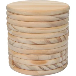 12 PCS Round Wooden Circles for DIY Crafts and Art Projects (12pcs)