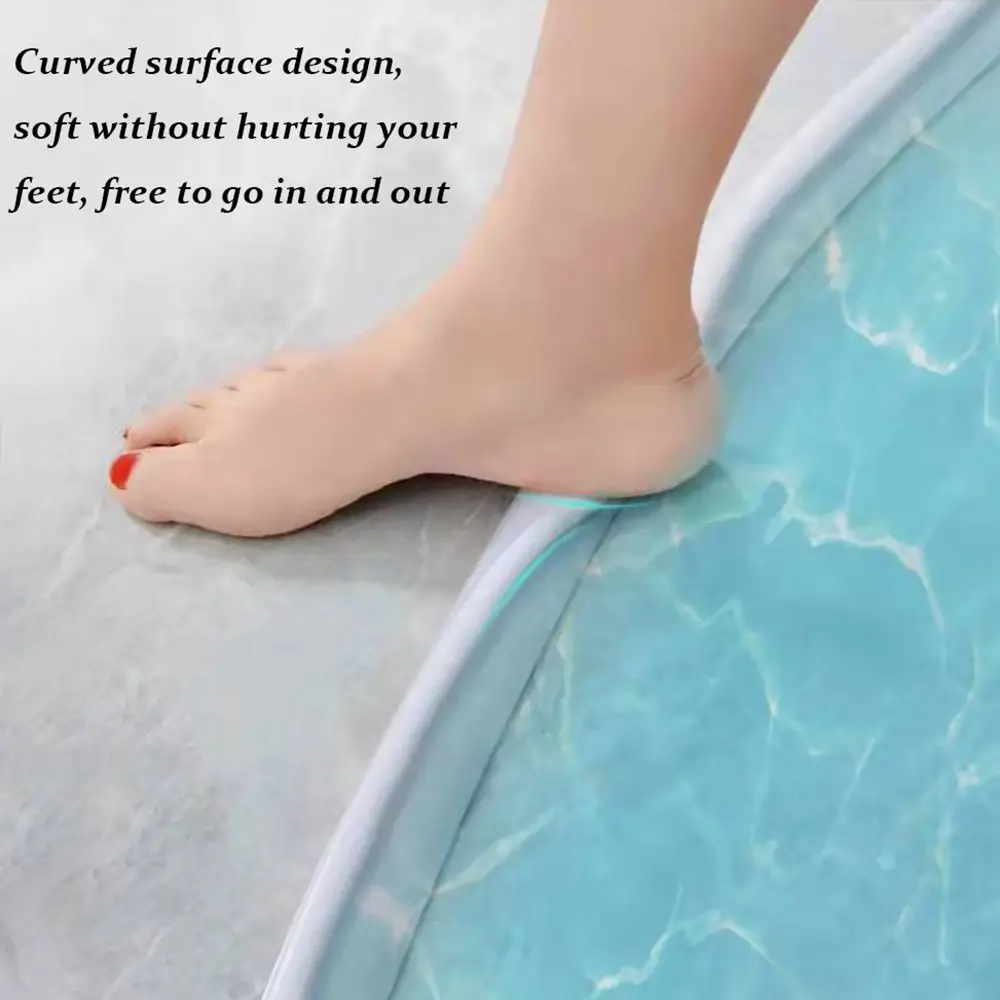 Bathroom Water Stopper Self-Adhesive Silicone Bathroom Water Stopper Water Retaining Strip Bendable Bathroom Door Washing Machine Shower Dam Barrier