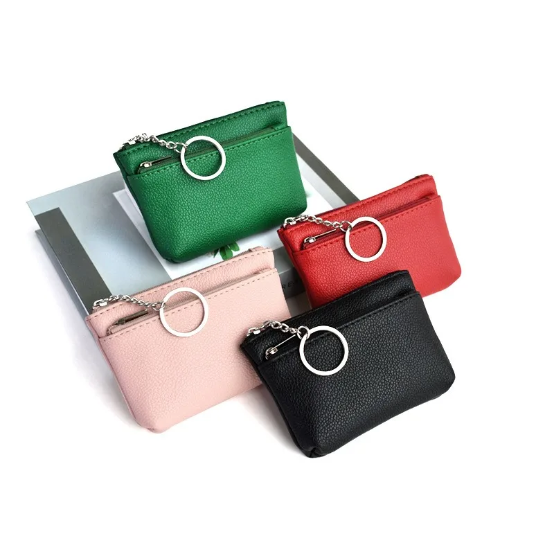 

Coin Purses Women PU Leather New Small Mini Soft Surface Fashion Key Bank Card Coin Small Wallet Wholesale