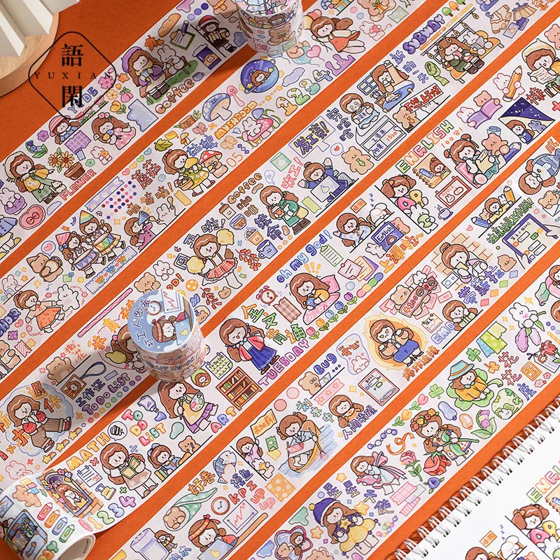 

1pcs/1lot Decorative Adhesive Tapes Ago for a week Junk Journal DIY Paper Japanese Masking Tapes Scrapbooking Stickers