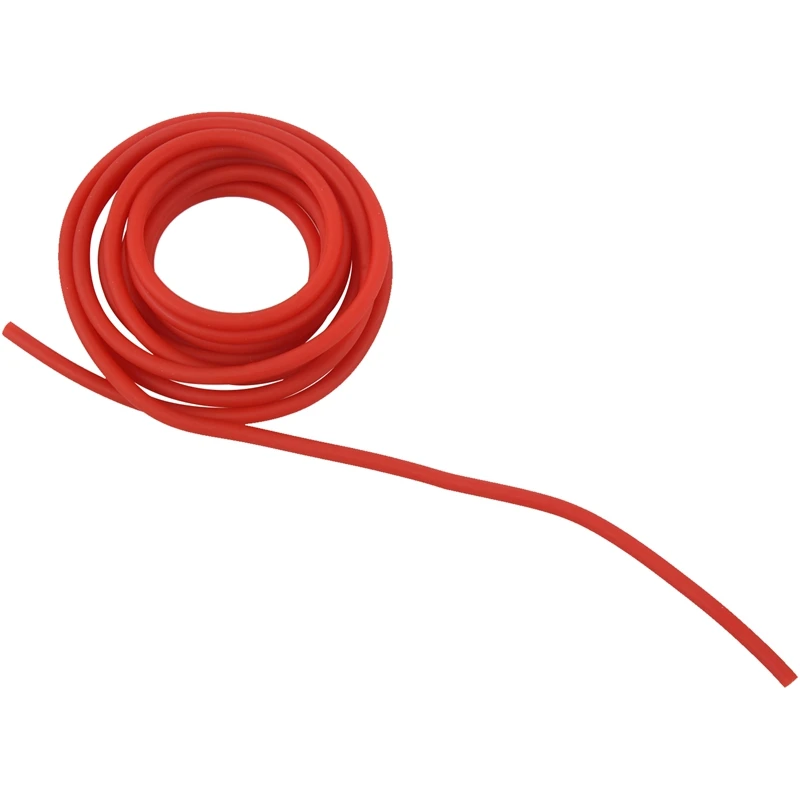 Tubing Exercise Rubber Resistance Band Catapult Dub Slingshot Elastic, Red 2.5M 3
