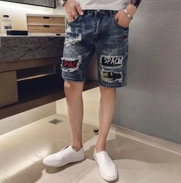 Short Jeans Pants for Men Stripe Gray Man Denim Shorts Harajuku Vintage  Blue Retro Summer Stretch Jorts Sale Luxury Spanx Xl Y2k - AliExpress