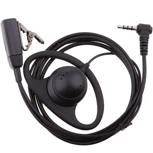 Auricular Microfono PTT para Emisora Walkie Yaesu Vertex Negro