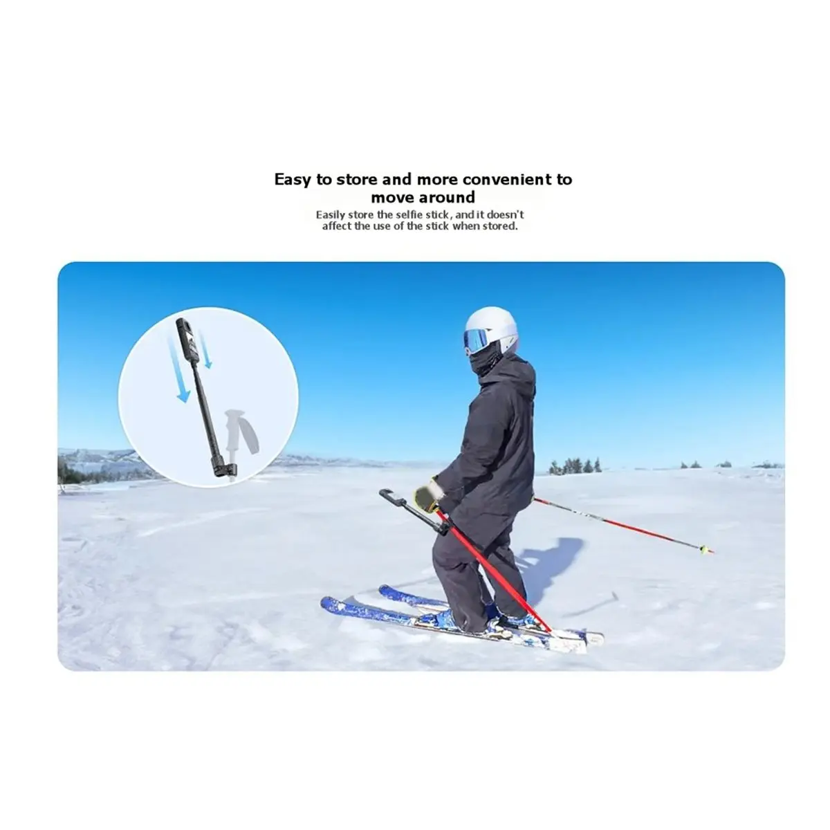 Insta360 ONE X5/ONE X4 스노보드 촬영용 A10R 스키 폴 마운트 360 카메라 연장 브래킷