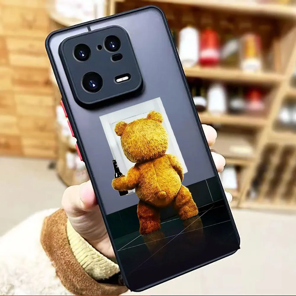 thumbnail image 1 of Funda mate para Xiaomi 13 12 12S 12T 11 11T 10 10T 10S 9 8 5X PRO LITE 5G Funda Coque Capa Shell travieso t-oso de peluche pareja, 1 of 5