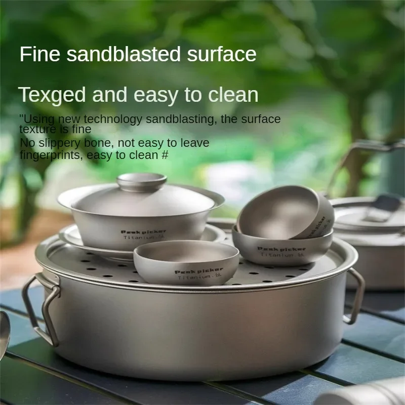 Tea Set 150-200ml Pure Titanium High Temperature Resistant Travel Portable Kettle Mini Car Tea Maker Outdoor Mini Maker