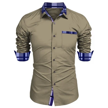 Hot Selling 19 Colors Men's Long Sleeve Shirts Solid Color Shirts Business Casual Fashion Formal Oversize Men's Clothing
