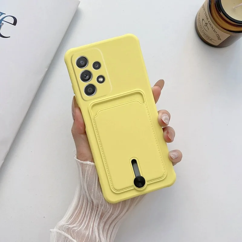Silicone Soft TPU Mobile Phone Case with Card Slot and Credit Card Holder
