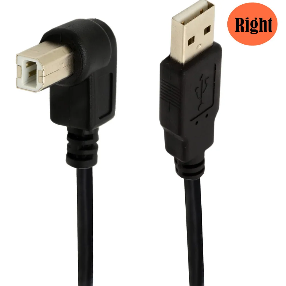 상하좌우 USB 2.0 A 수-USB B 수, B 타입 BM 90 도 BM 앵글 케이블 코드, 하드 디스크 박스 프린터 스캐너용