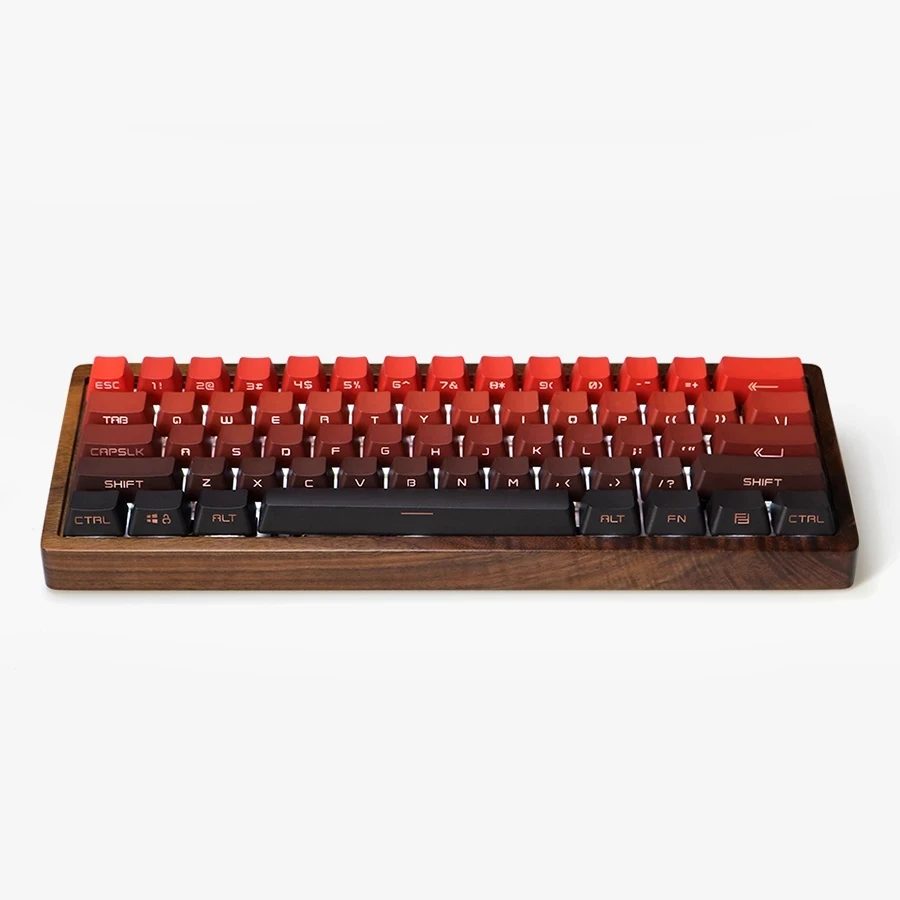 Boa Sorte Backlit Gradient Keycaps Keycaps Transparentes Perfil Oem Pbt Top e Side Letters Keycap Cor Vermelha 61 68 84 96 104