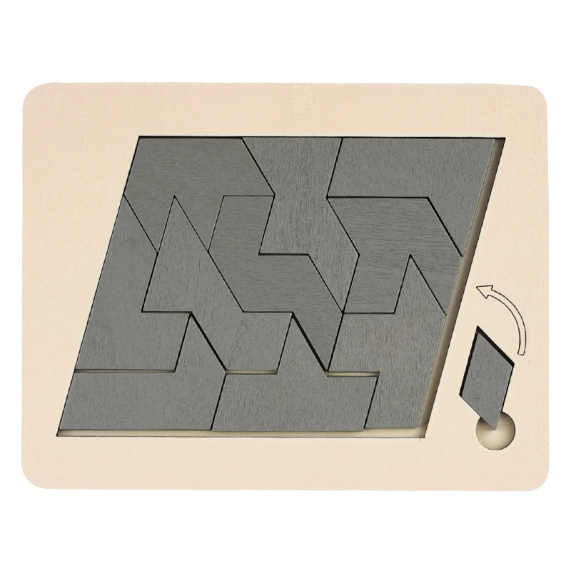 Wooden Geometric Brain Teaser Puzzle