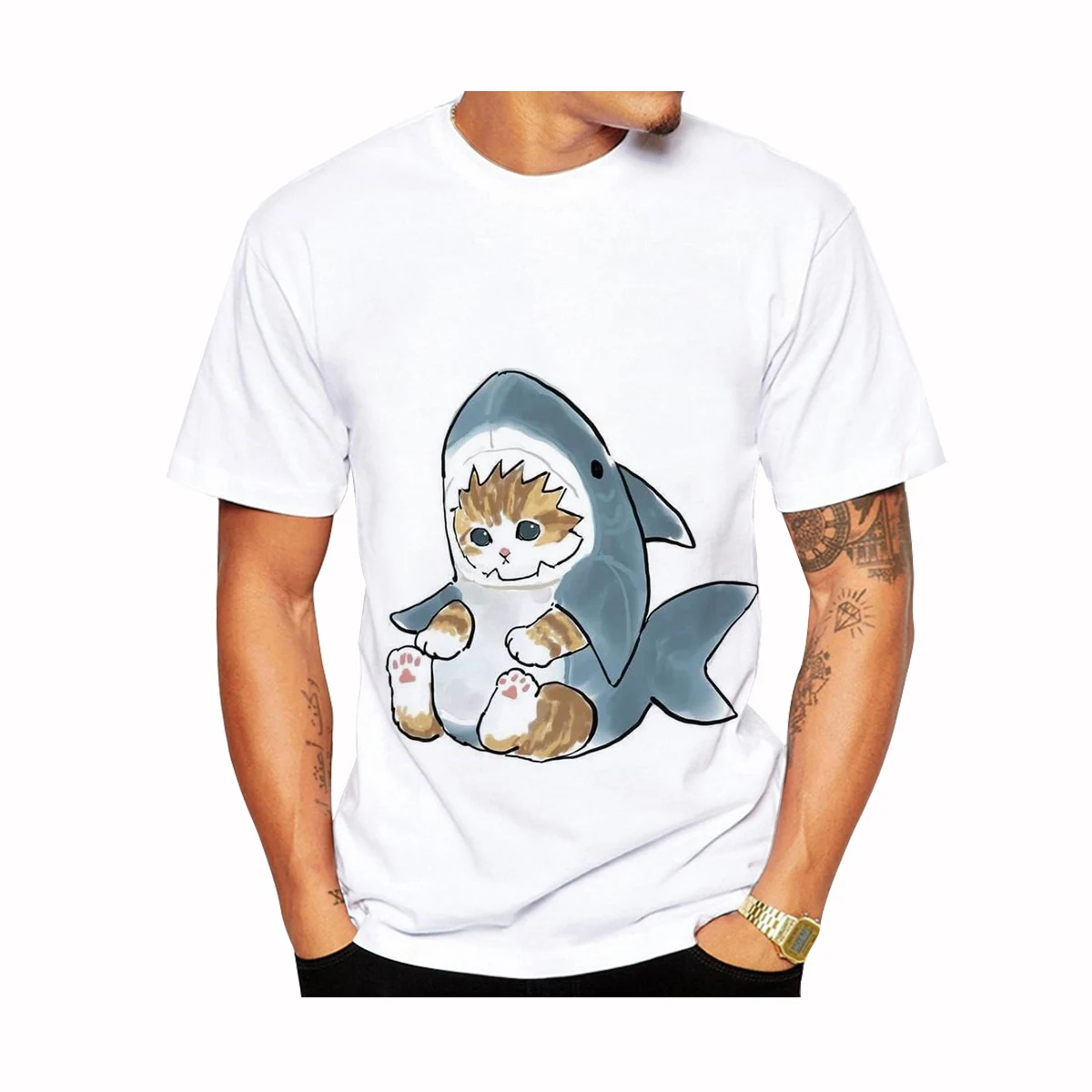 

New Cool Catoon T-shirt Innovative Cat 3d Print T Shirt Men And Women Funny Cat Printed Casual Short Sleeve Size XXS-6XL