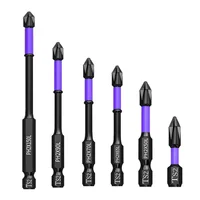 5x Non-slip PH2 Magnetic Batch Head Cross Screwdriver Hardness Drill Bit Anti-skidding Shock Resistance Cross Shaped Screwdriver 1