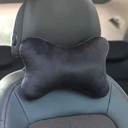 Ergonomic Memory Foam Car Neck Support Pillow for Travel and Comfort (Black)