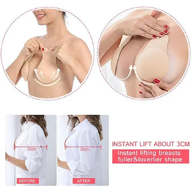 Buy Women Stress Backless Invisible Silicone Adhesive Stick On