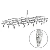 16/35 Clips Stainless Steel Laundry Rack Foldable Sock Clothes Airer Folding Hanger Drying Hanger Clothes Underwear Socks Holder 2