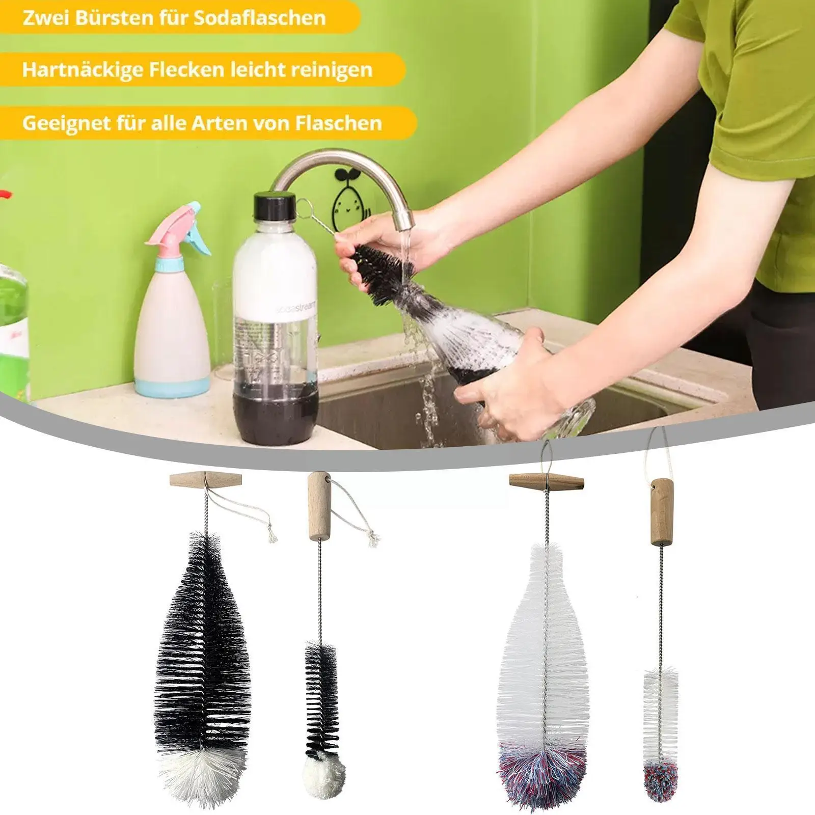 SodaStreamBottleBrushWithBeechwoodHandleGlassSpecialty