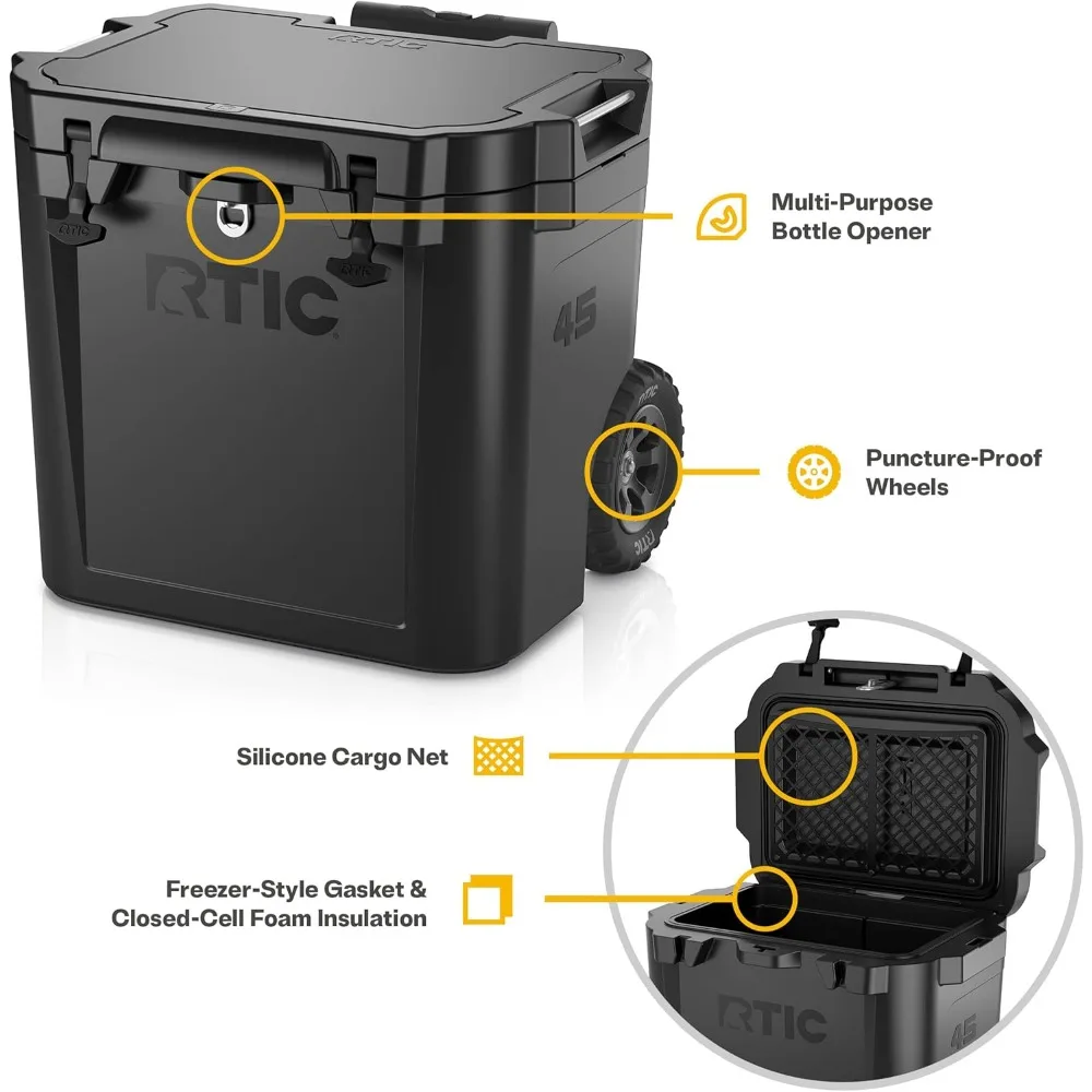 45 QT Wheeled Ultra-Tough Cooler 4