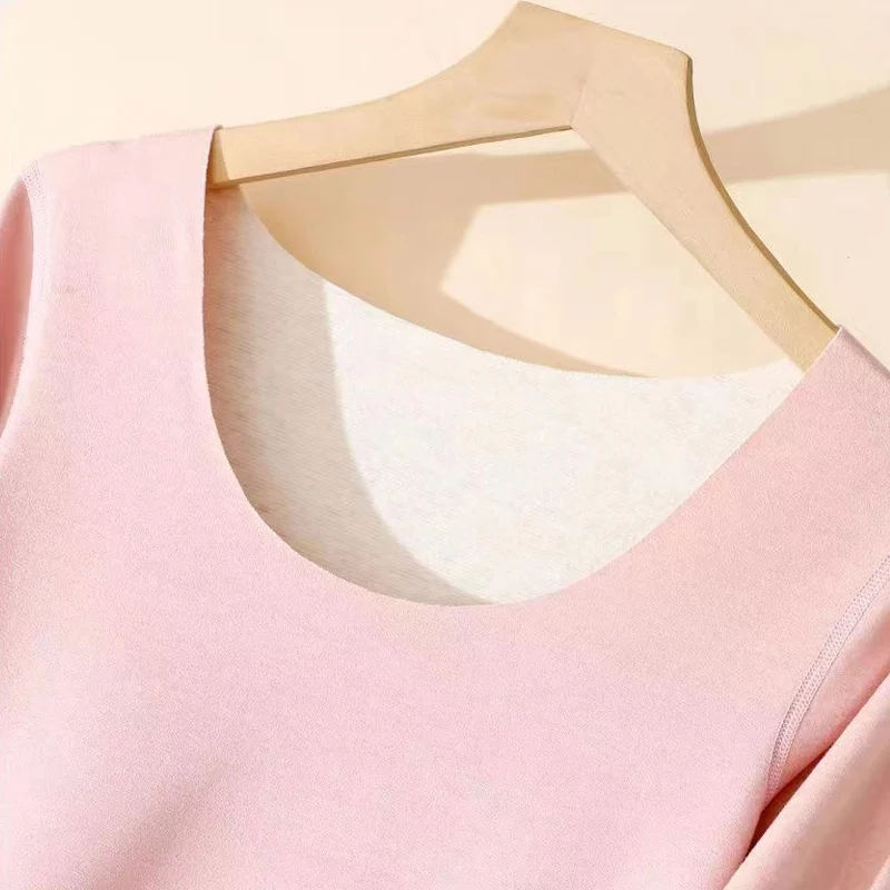 Winter Thermal Underwear Sets Ladies Warm Intimates 2024 New Velvet Long Johns Female O-Neck Thermal Shaping Clothes
