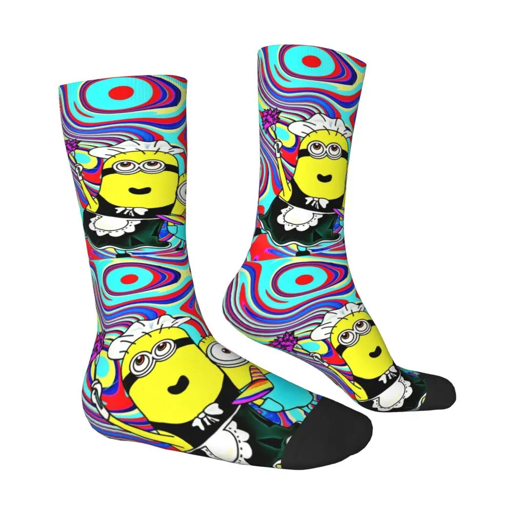 Custom Cool Print M- Minions Cartoon Socks for Women Men Stretchy Summer Autumn Winter M- Minions Bananas Crew Socks 123 S9b20ce14c2564a6780891619dcca5ac9q