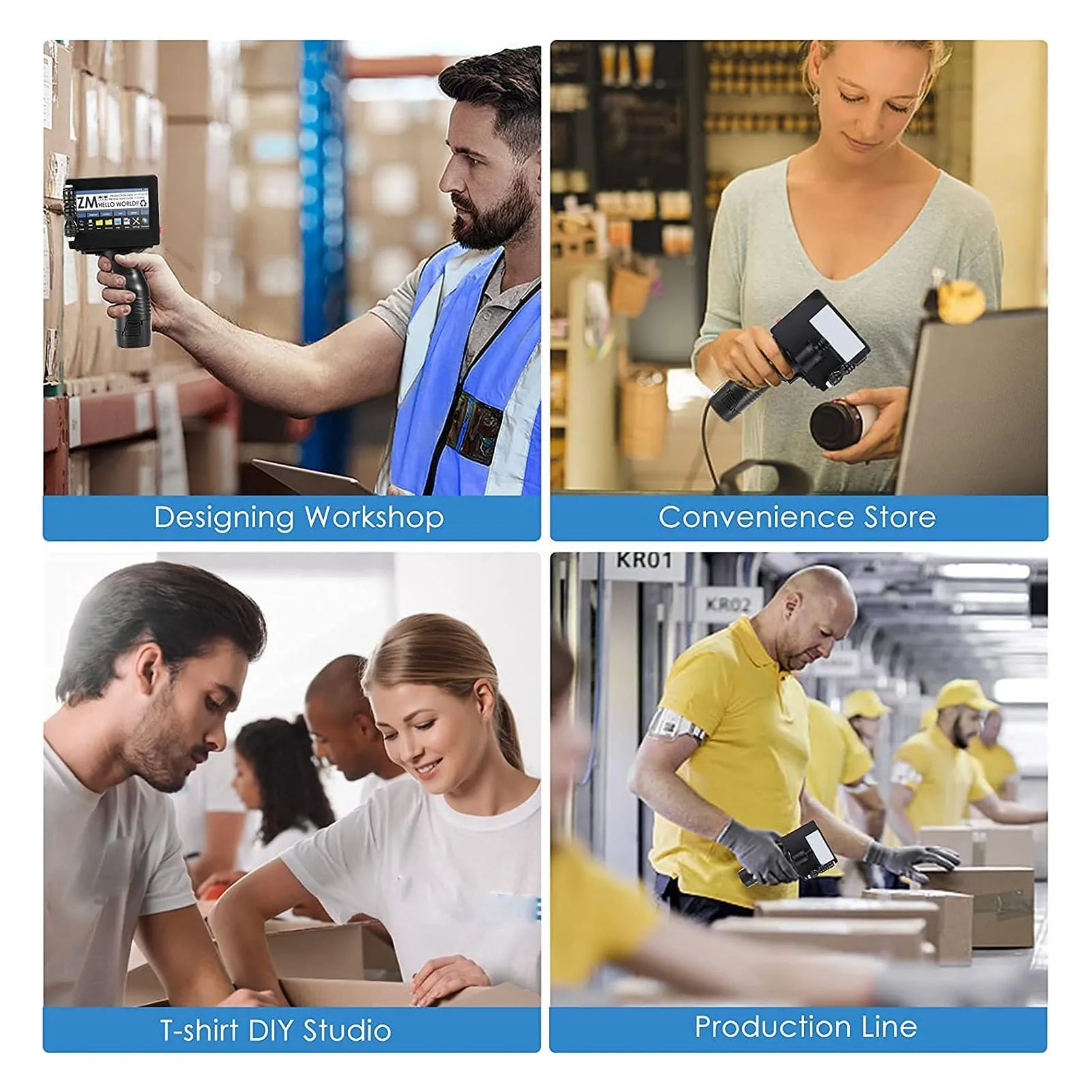 KD481 N Handheld Inkjet Printer HD LED  Support Multi Language Portable Mini Logo Printer Handheld Inkjet Printer