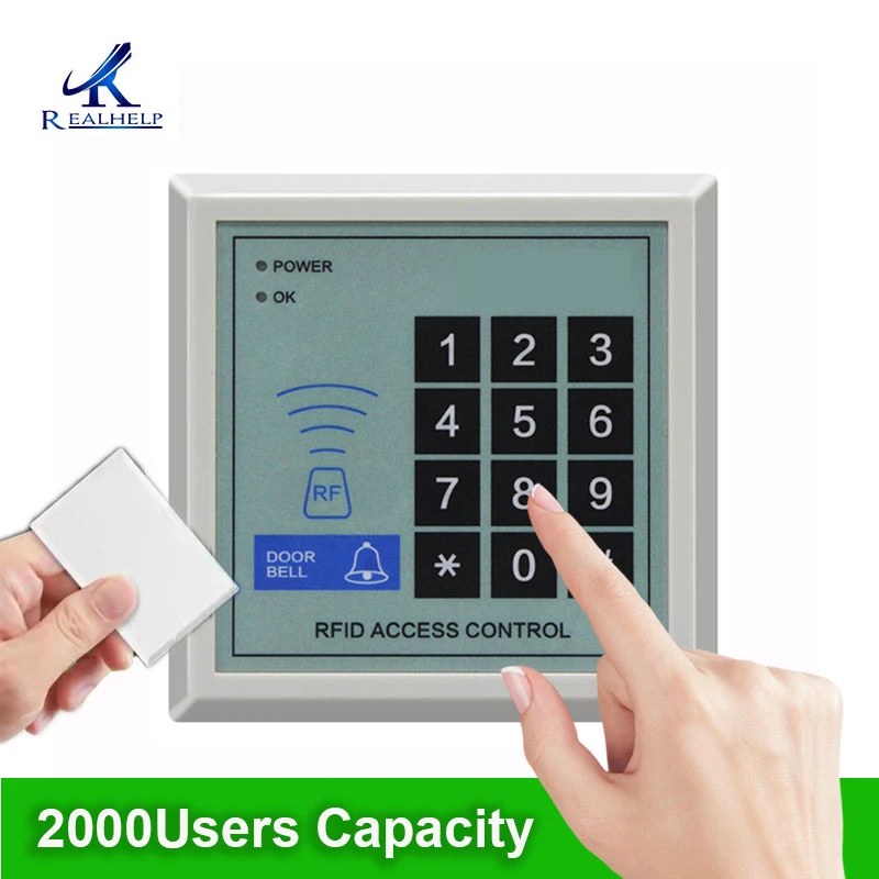 door access keypad 2000Users Simple RFID Access Control EM ID  Card 125KHZ WG Standalone Access Keypad and Proximity Code Access Reader automatic door lock system for home